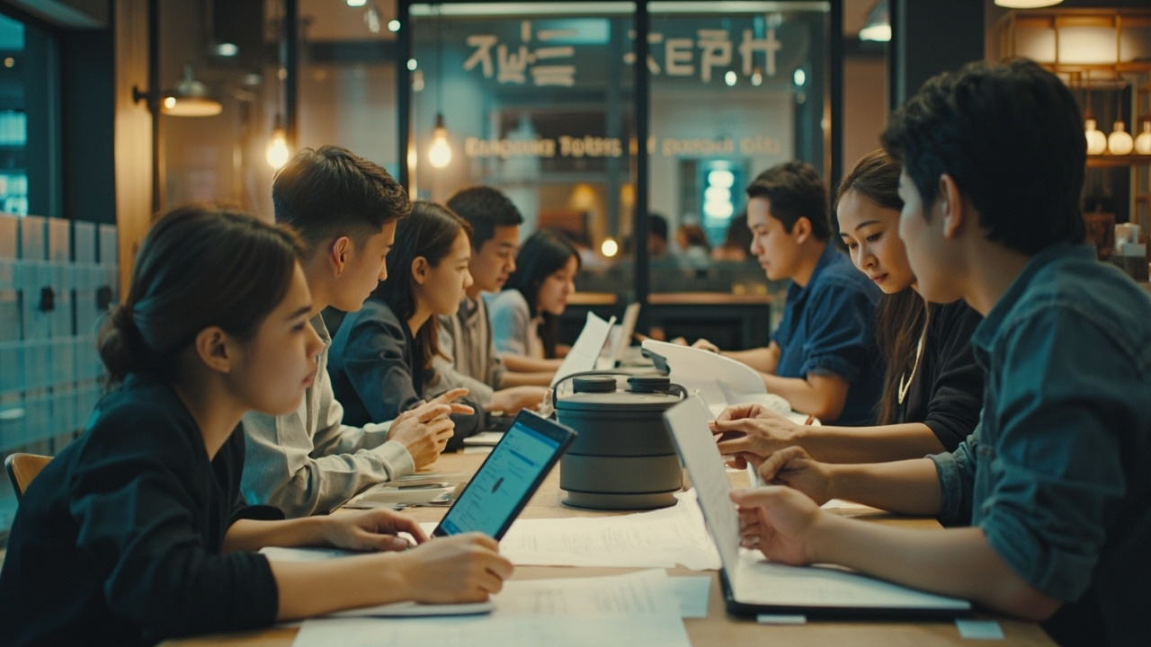 韩国创业青年工作场景