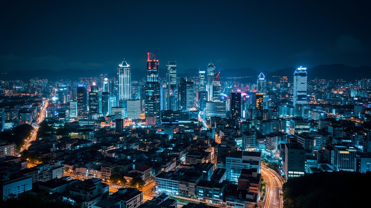 首尔城市夜景